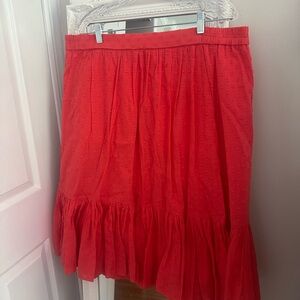 J.Crew tiered pink skirt